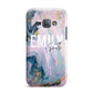 Custom Name Purple Gold Glitter Marble Samsung Galaxy J1 2016 Case