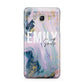 Custom Name Purple Gold Glitter Marble Samsung Galaxy J5 2016 Case