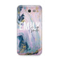 Custom Name Purple Gold Glitter Marble Samsung Galaxy J7 2017 Case