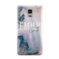 Custom Name Purple Gold Glitter Marble Samsung Galaxy Note 4 Case
