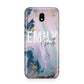 Custom Name Purple Gold Glitter Marble Samsung J5 2017 Case
