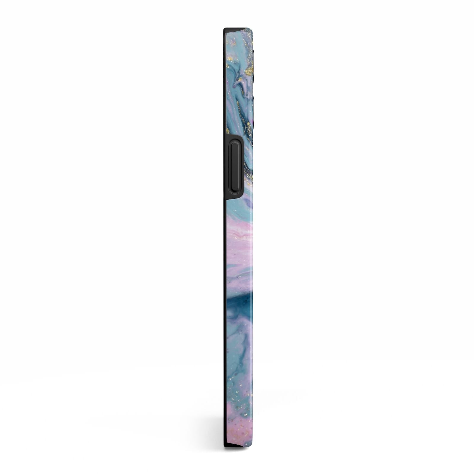 Custom Name Purple Gold Glitter Marble iPhone 13 Pro Max Side Image 3D Tough Case