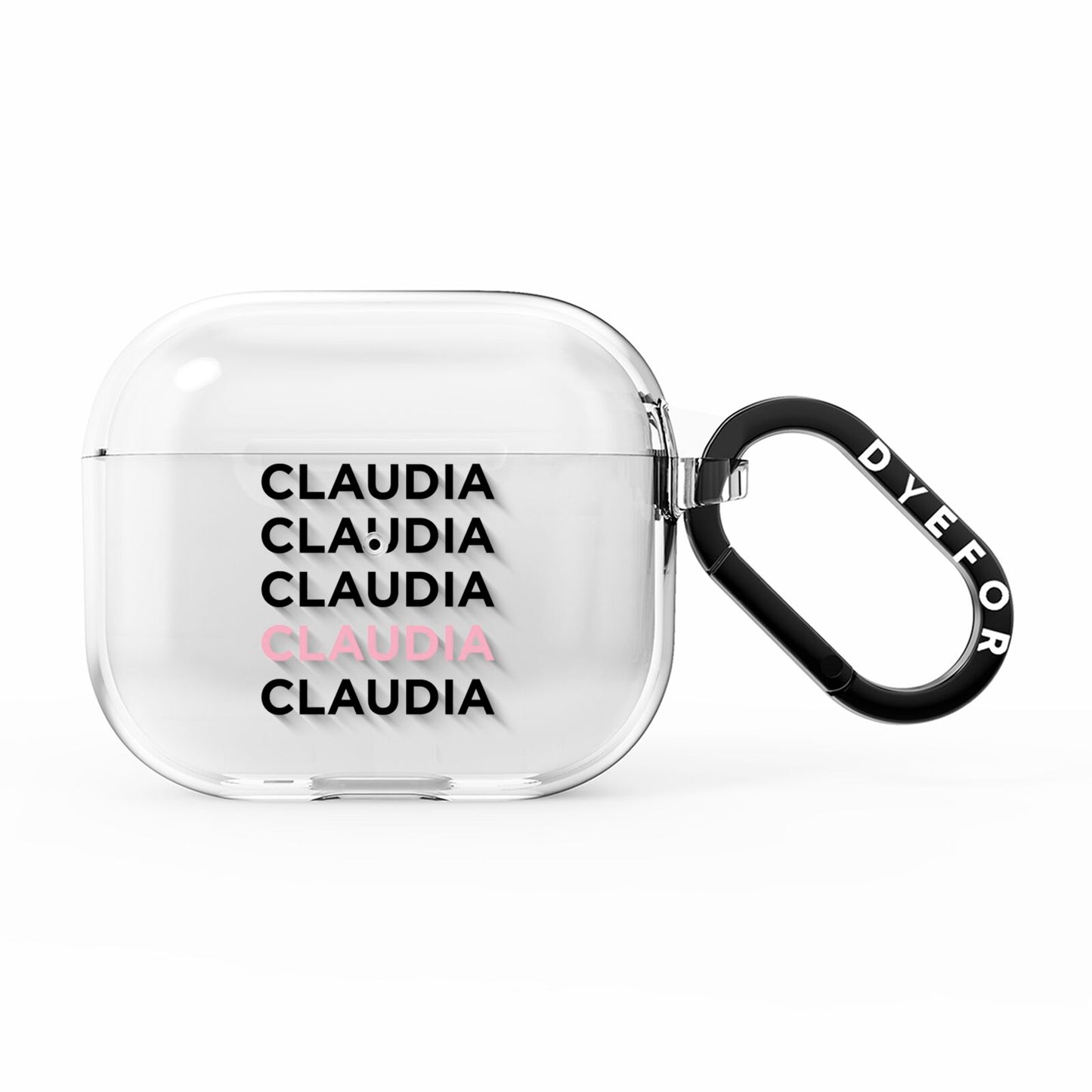 Custom Name Repeat AirPods Clear Case 3rd Gen