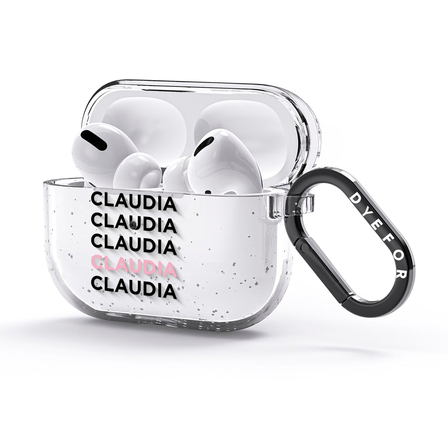 Custom Name Repeat AirPods Glitter Case 3rd Gen Side Image