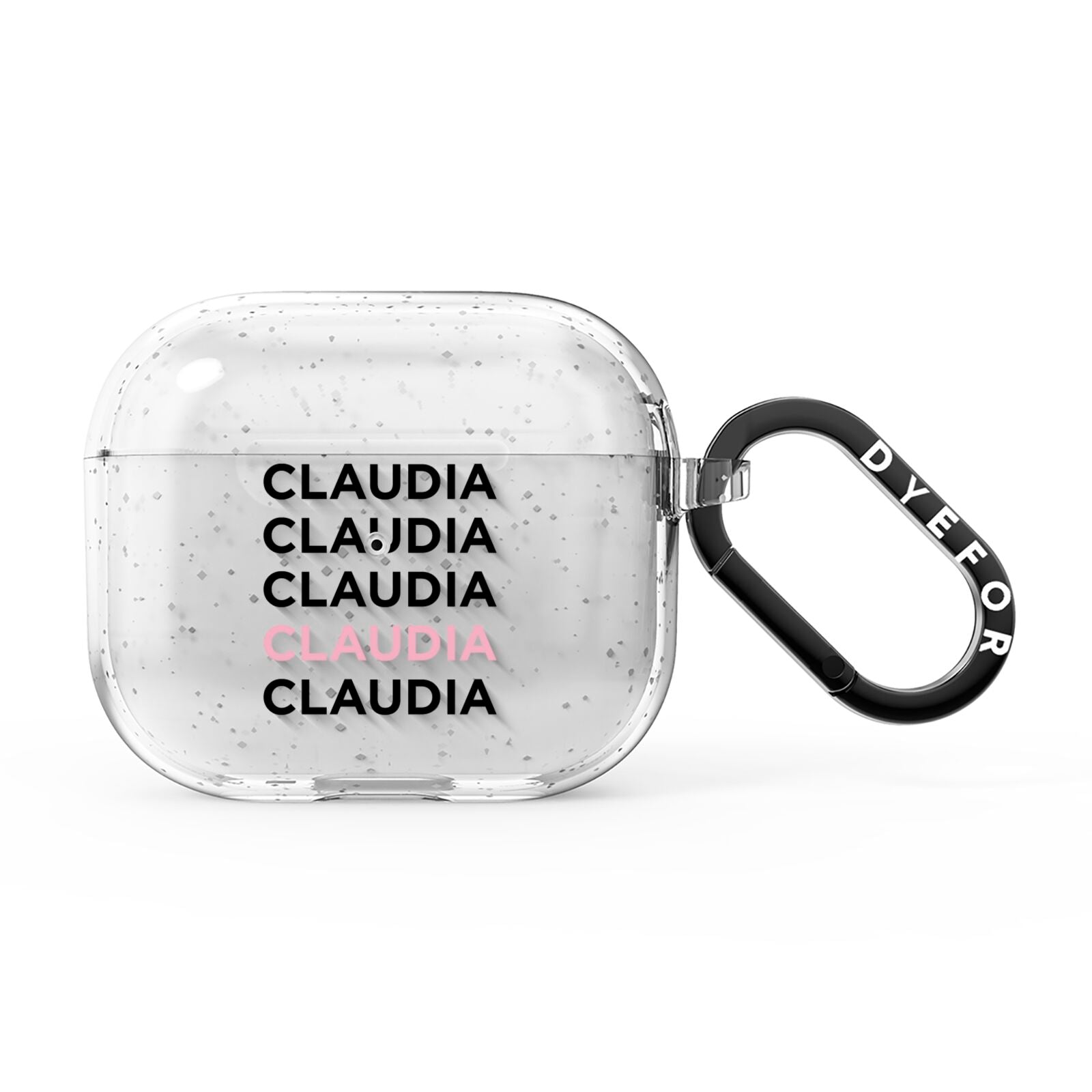 Custom Name Repeat AirPods Glitter Case 3rd Gen