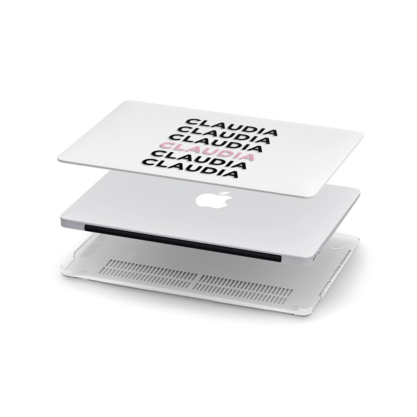 Custom Name Repeat Apple MacBook Case in Detail