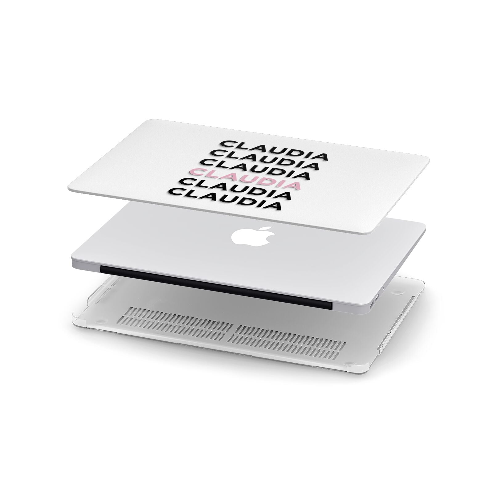 Custom Name Repeat Apple MacBook Case in Detail