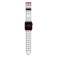 Custom Name Repeat Apple Watch Strap with Red Hardware