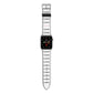 Custom Name Repeat Apple Watch Strap with Silver Hardware