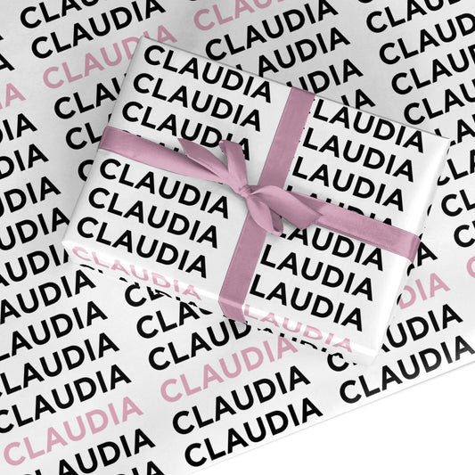 Custom Name Repeat Custom Wrapping Paper