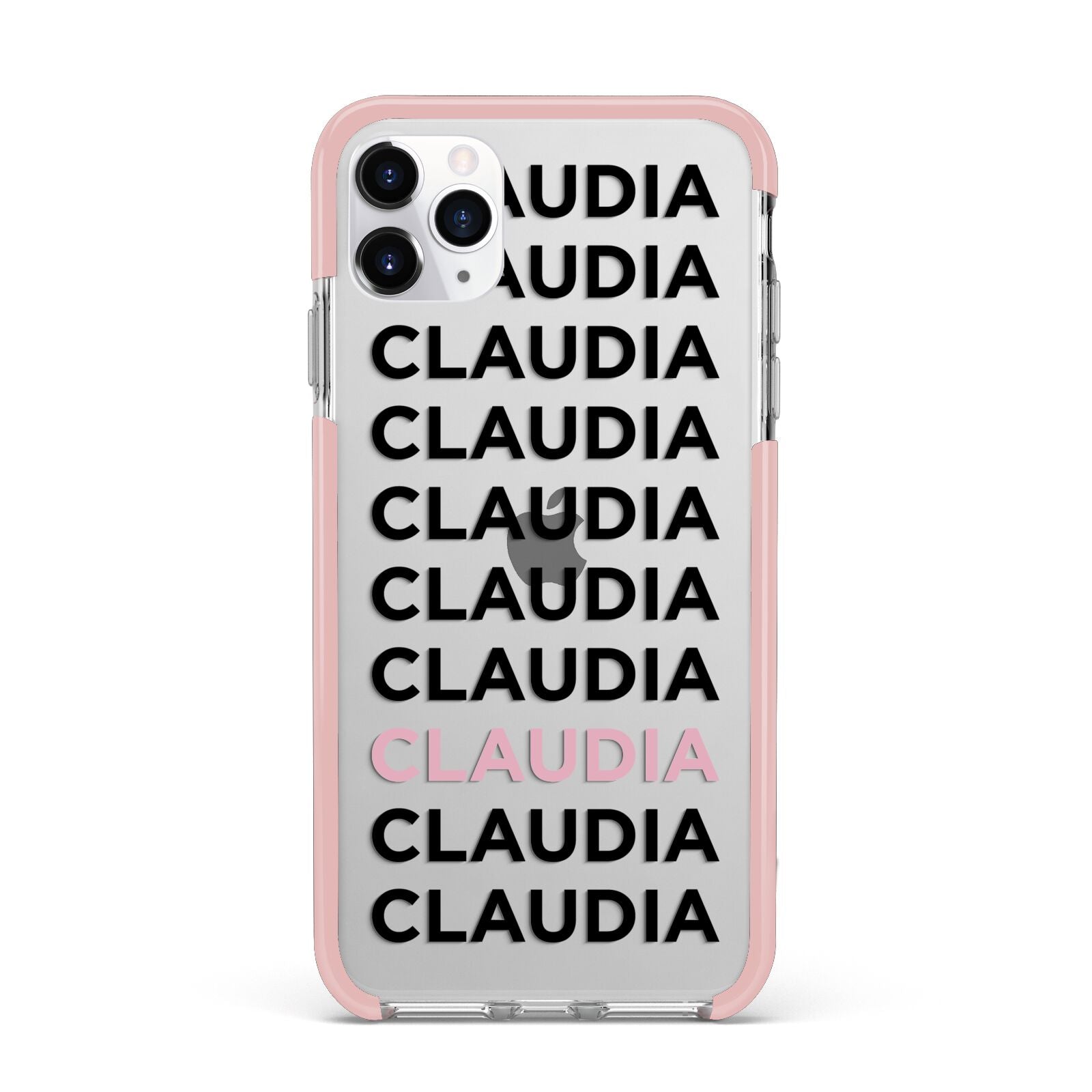 Custom Name Repeat iPhone 11 Pro Max Impact Pink Edge Case