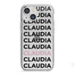 Custom Name Repeat iPhone 13 Mini TPU Impact Case with White Edges