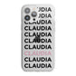 Custom Name Repeat iPhone 13 Pro Max TPU Impact Case with White Edges