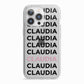 Custom Name Repeat iPhone 13 Pro TPU Impact Case with White Edges