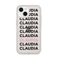 Custom Name Repeat iPhone 14 Clear Tough Case Starlight