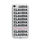 Custom Name Repeat iPhone 7 Bumper Case on Silver iPhone