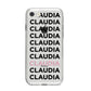 Custom Name Repeat iPhone 8 Bumper Case on Silver iPhone