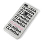 Custom Name Repeat iPhone 8 Plus Bumper Case on Silver iPhone Alternative Image
