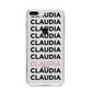 Custom Name Repeat iPhone 8 Plus Bumper Case on Silver iPhone