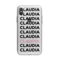 Custom Name Repeat iPhone X Bumper Case on Silver iPhone Alternative Image 1