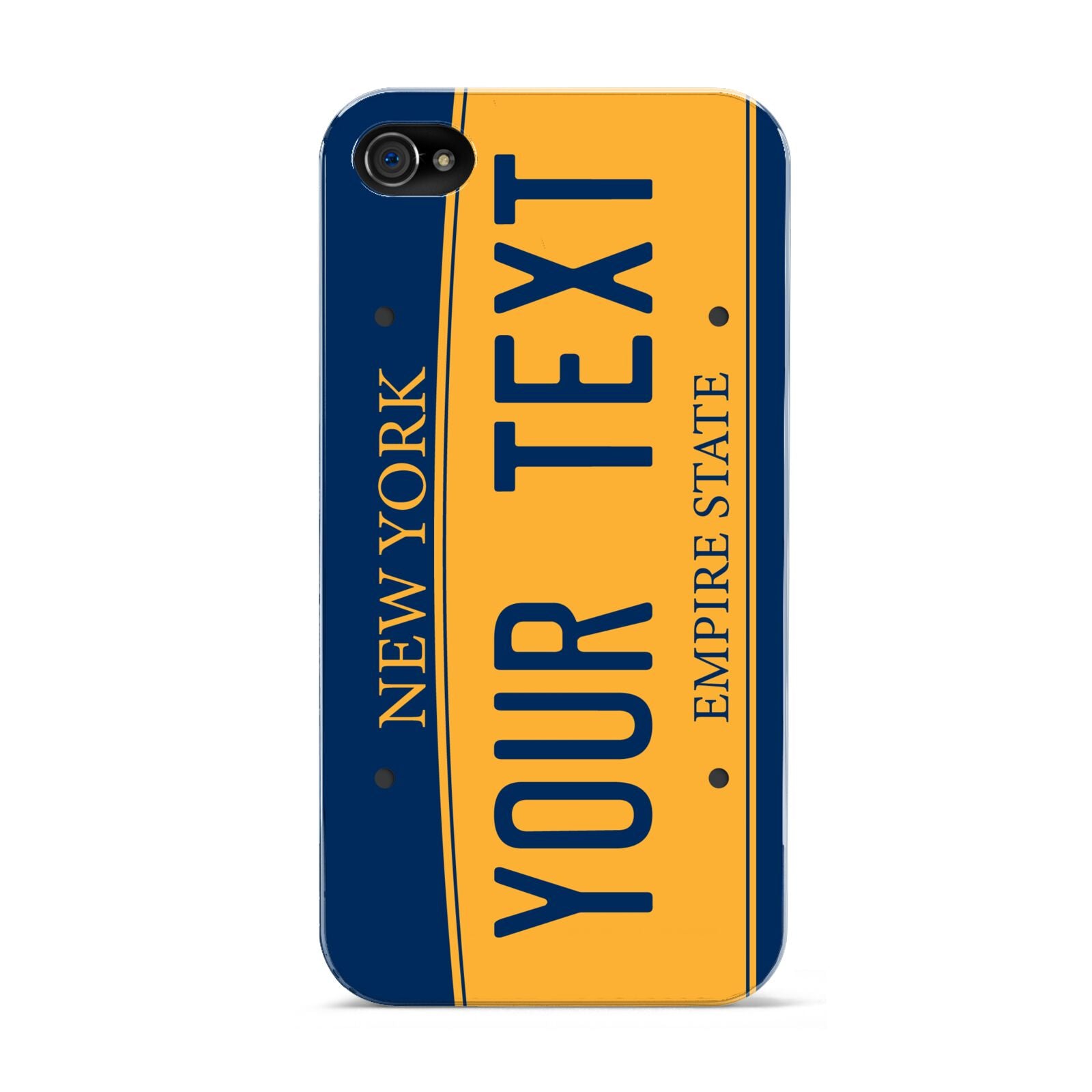 Custom New York License Plate Apple iPhone 4s Case
