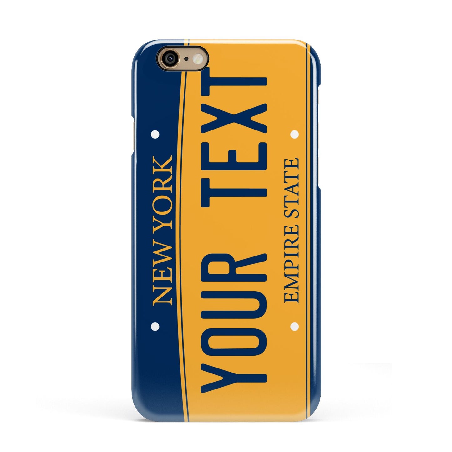Custom New York License Plate Apple iPhone 6 3D Snap Case