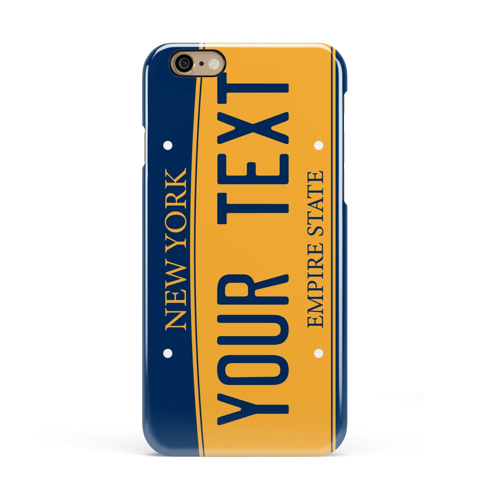 Custom New York License Plate Apple iPhone 6 3D Snap Case