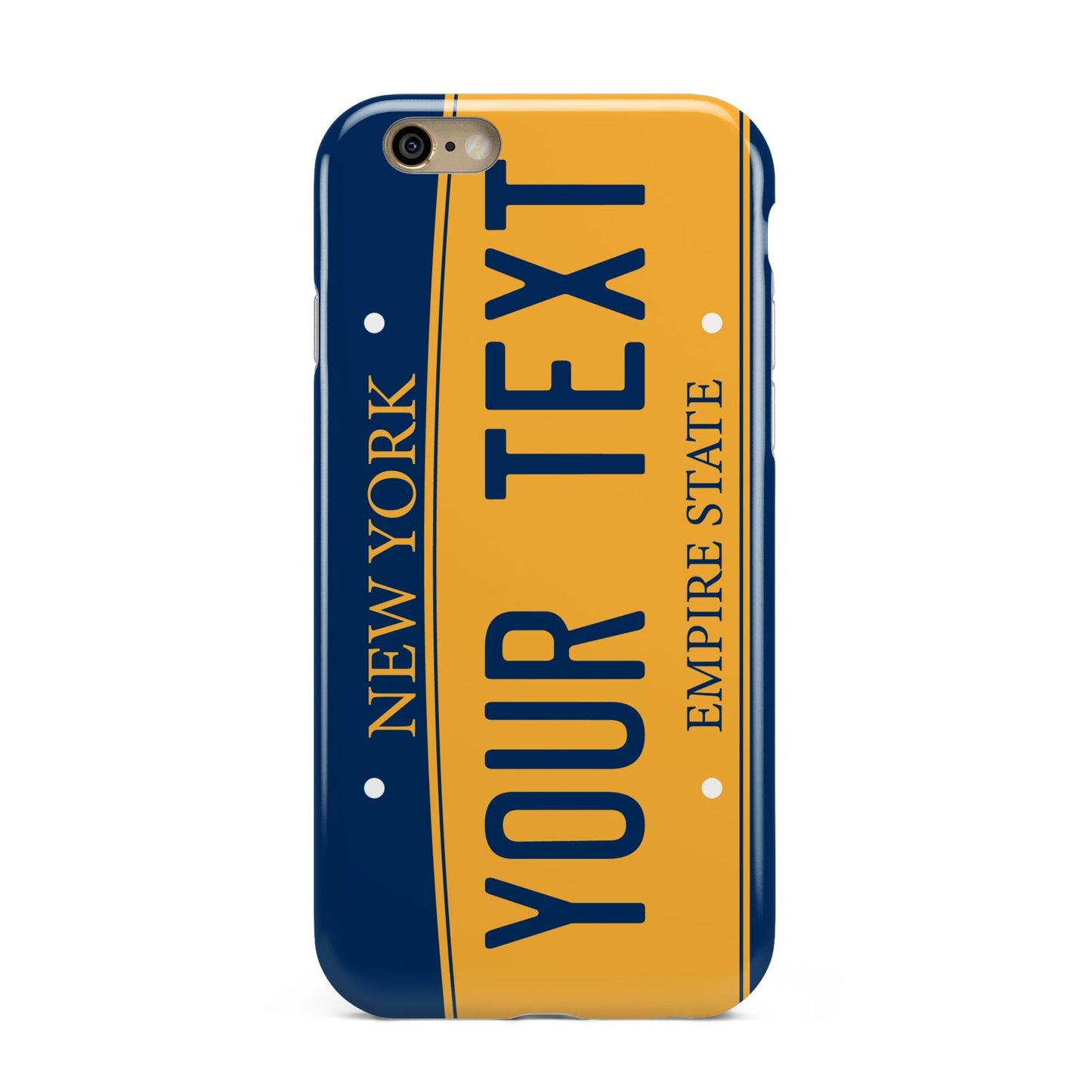 Custom New York License Plate Apple iPhone 6 3D Tough Case