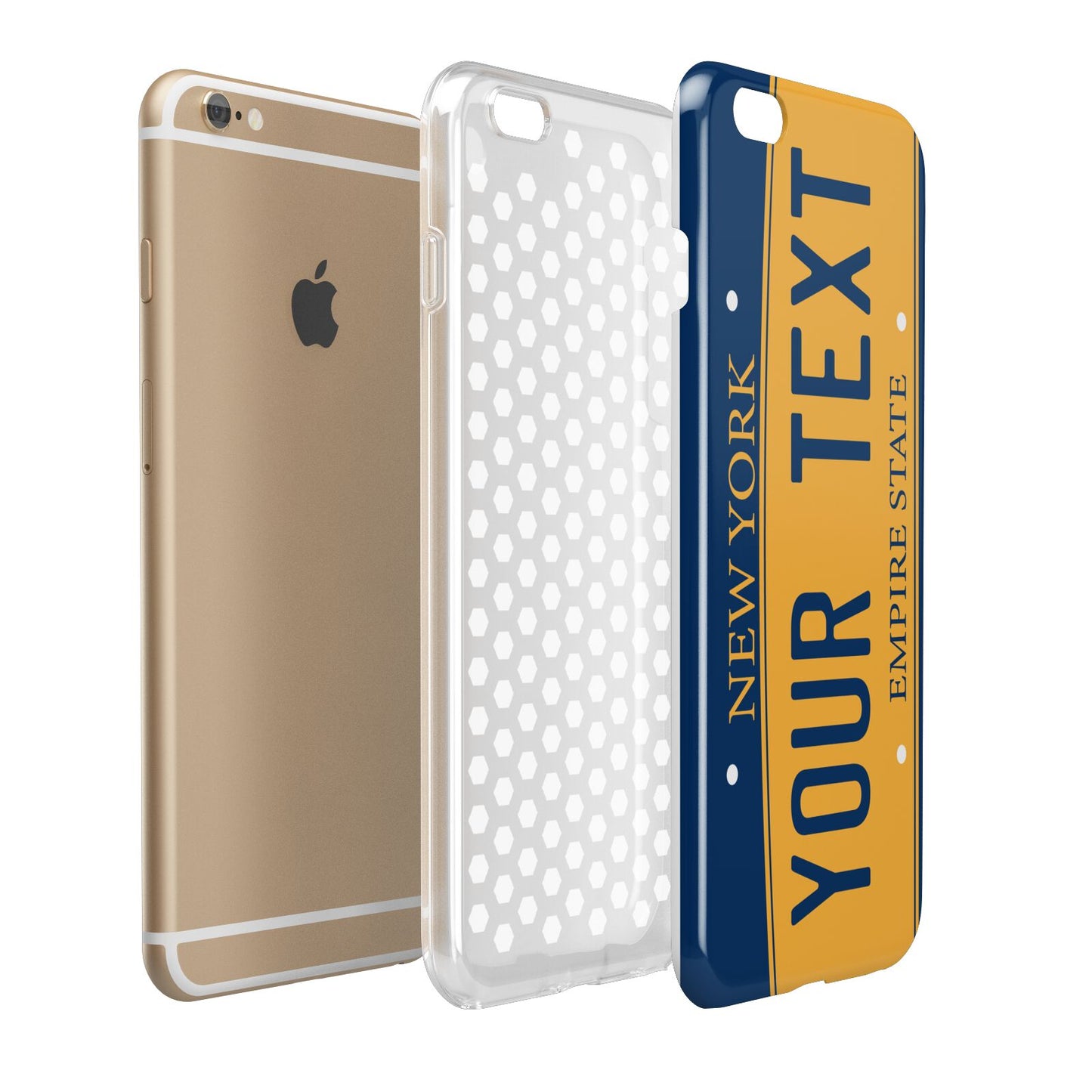 Custom New York License Plate Apple iPhone 6 Plus 3D Tough Case Expand Detail Image