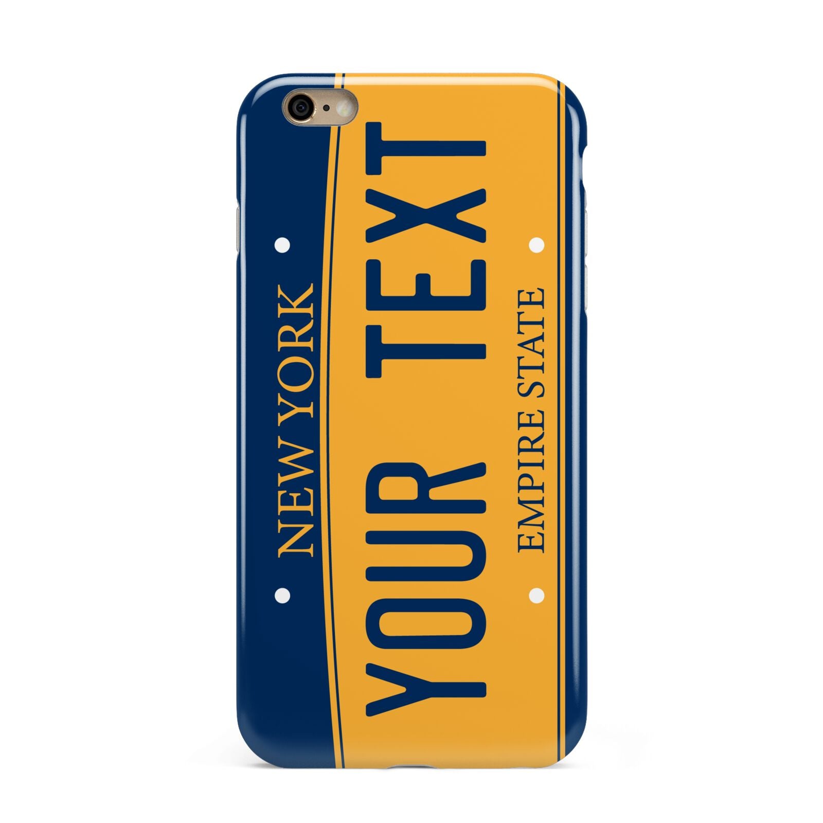 Custom New York License Plate Apple iPhone 6 Plus 3D Tough Case
