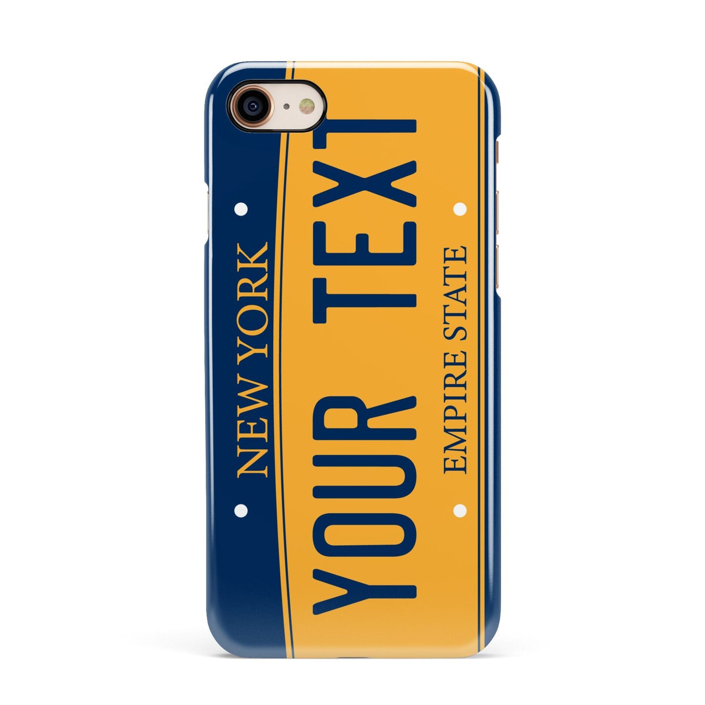 Custom New York License Plate Apple iPhone 7 8 3D Snap Case