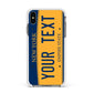Custom New York License Plate Apple iPhone Xs Max Impact Case White Edge on Black Phone