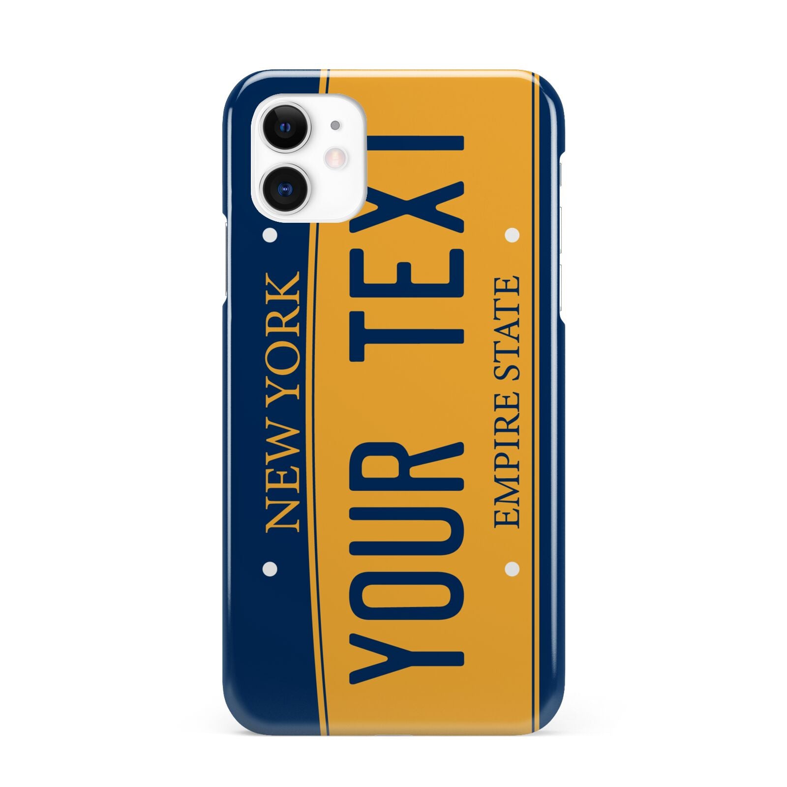 Custom New York License Plate iPhone 11 3D Snap Case