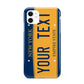 Custom New York License Plate iPhone 11 3D Tough Case