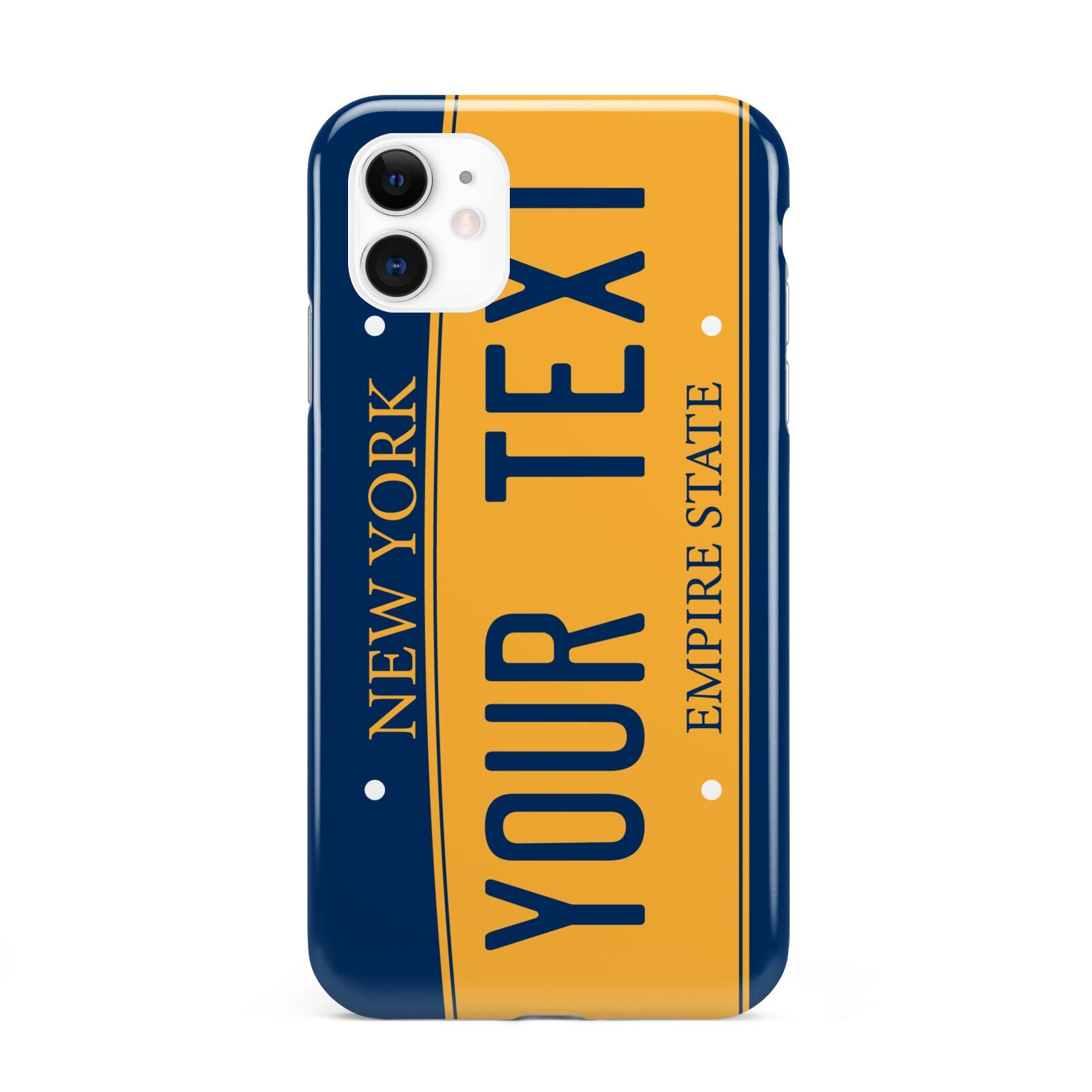Custom New York License Plate iPhone 11 3D Tough Case