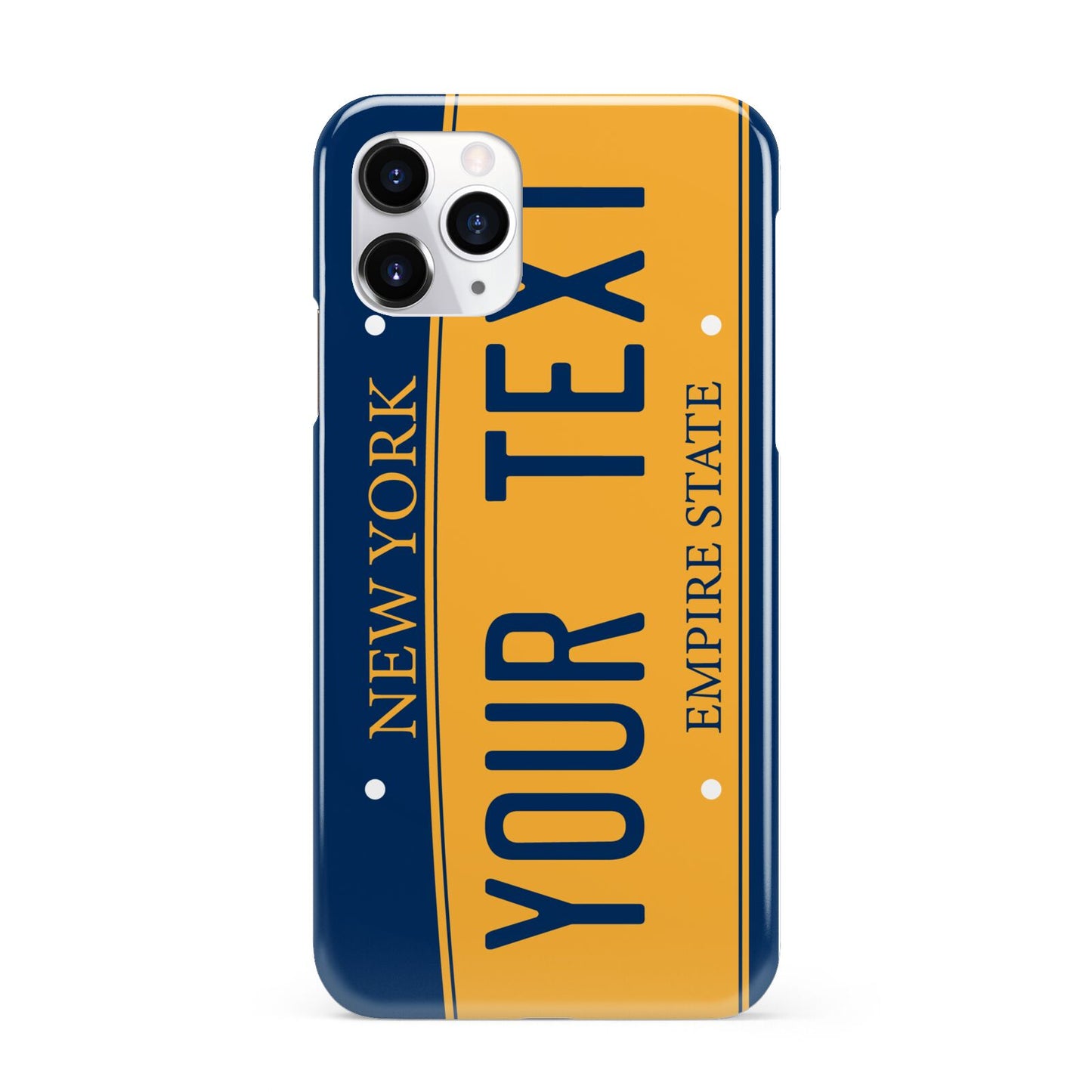 Custom New York License Plate iPhone 11 Pro 3D Snap Case