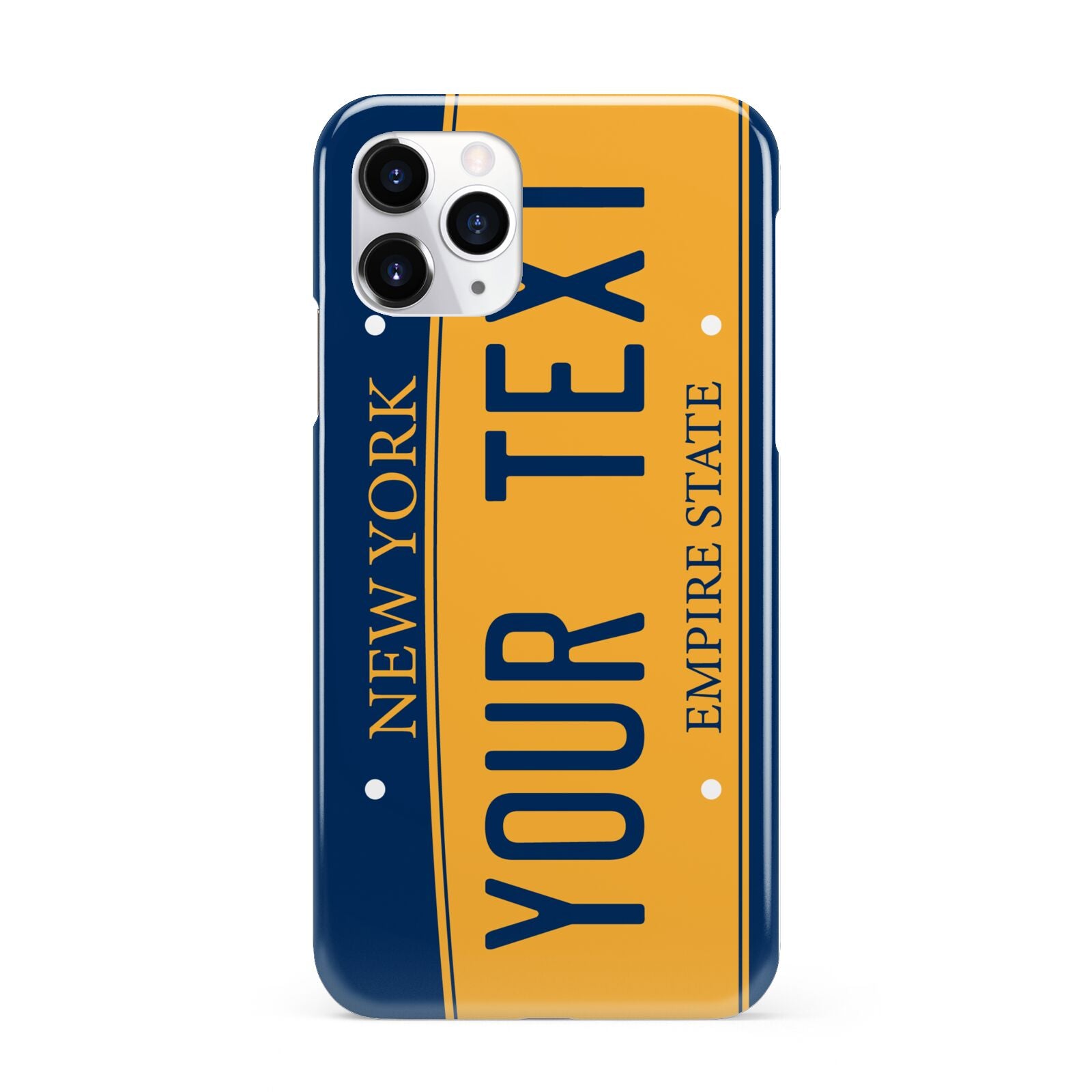 Custom New York License Plate iPhone 11 Pro 3D Snap Case