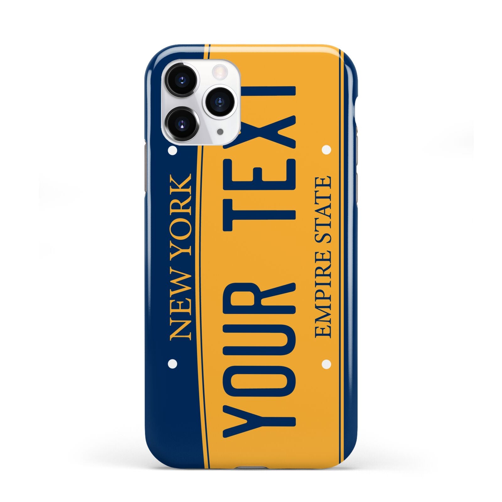 Custom New York License Plate iPhone 11 Pro 3D Tough Case