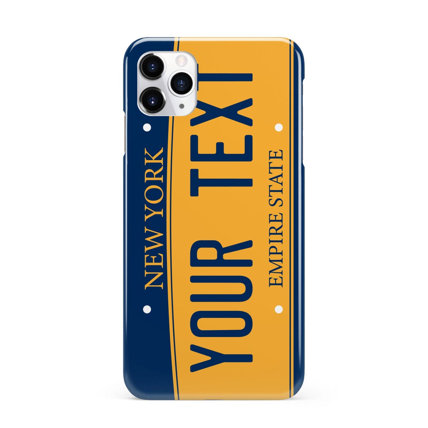 Custom New York License Plate iPhone 11 Pro Max 3D Snap Case