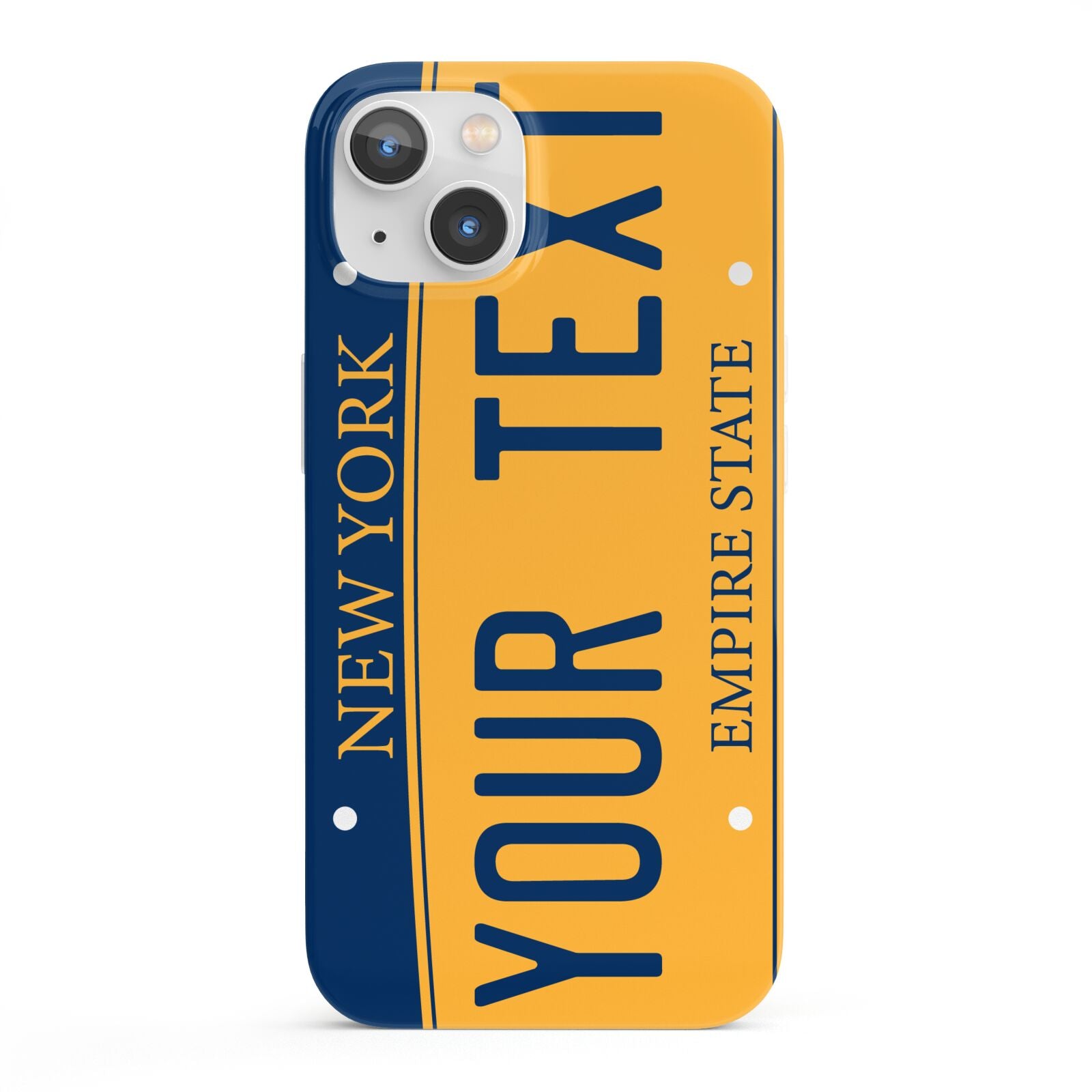 Custom New York License Plate iPhone 13 Full Wrap 3D Snap Case