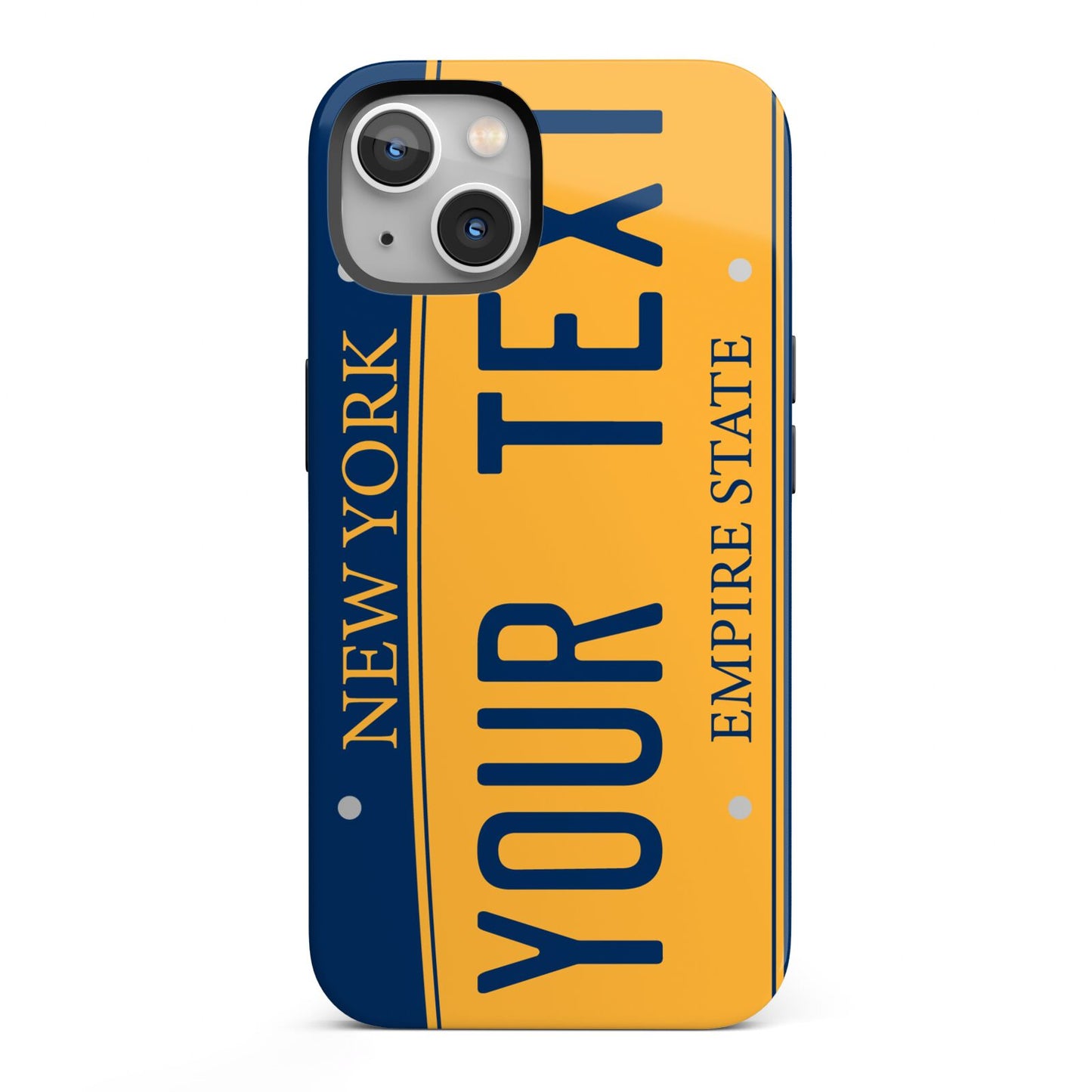 Custom New York License Plate iPhone 13 Full Wrap 3D Tough Case