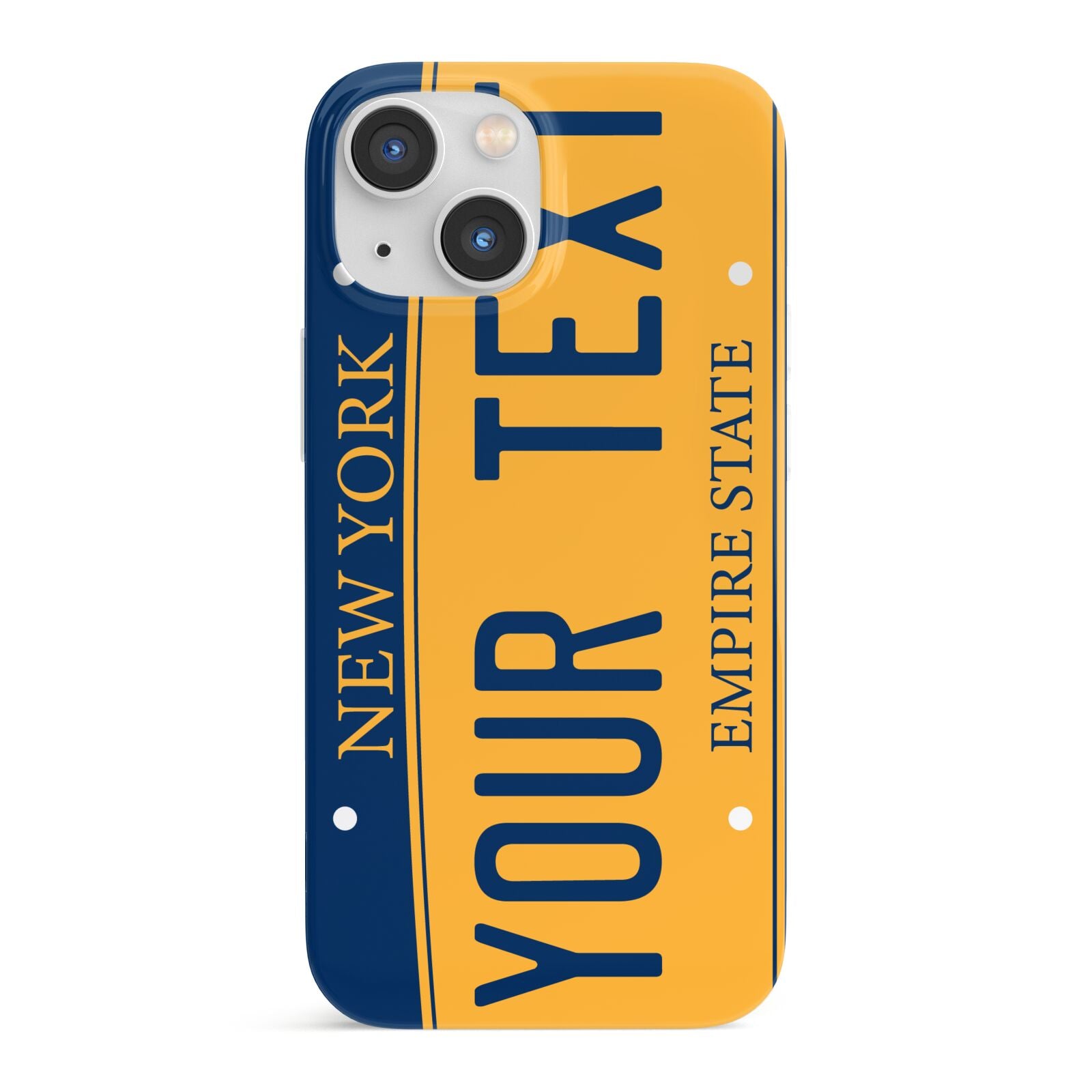 Custom New York License Plate iPhone 13 Mini Full Wrap 3D Snap Case