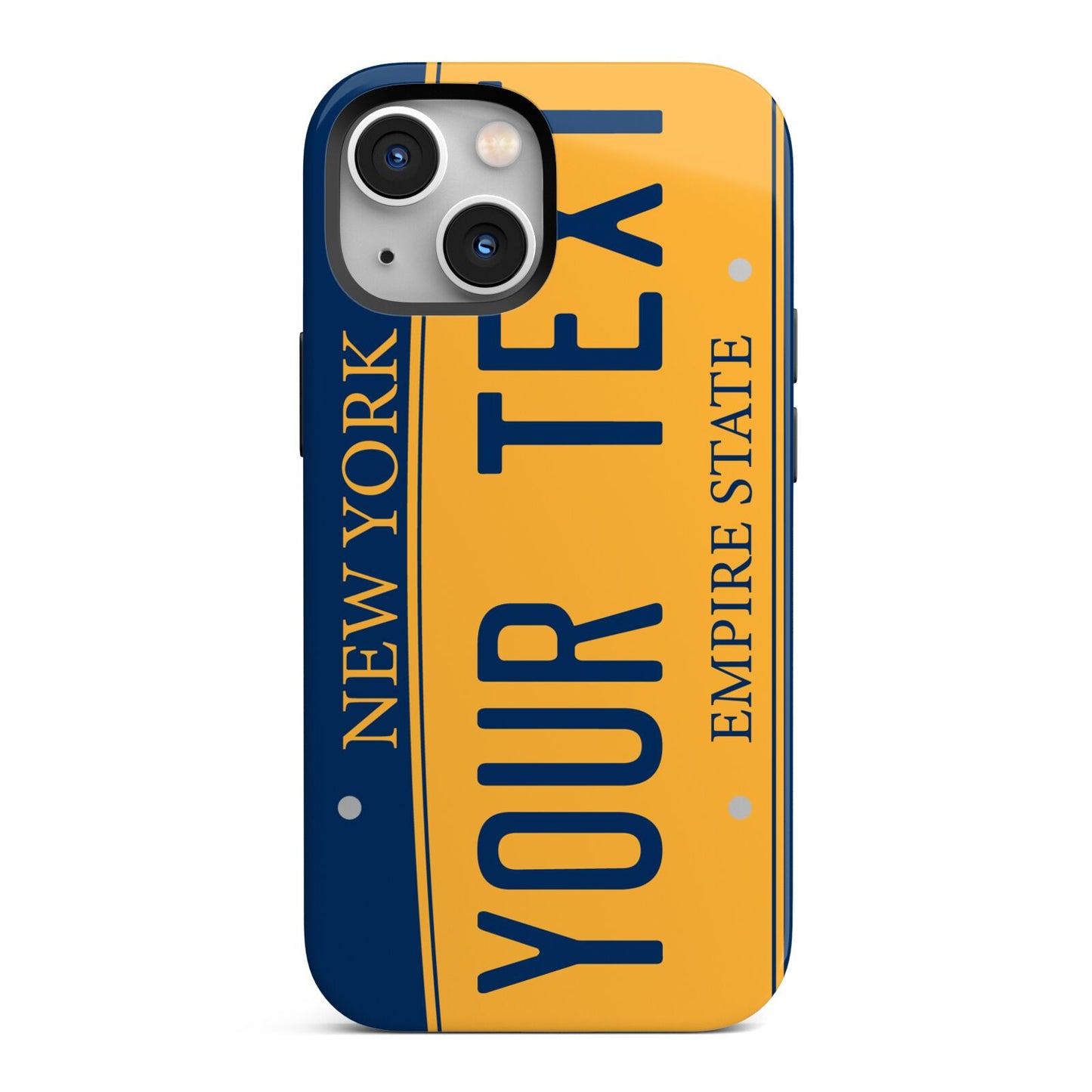 Custom New York License Plate iPhone 13 Mini Full Wrap 3D Tough Case