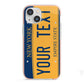Custom New York License Plate iPhone 13 Mini TPU Impact Case with Pink Edges