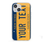 Custom New York License Plate iPhone 13 Mini TPU Impact Case with White Edges