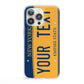 Custom New York License Plate iPhone 13 Pro Clear Bumper Case
