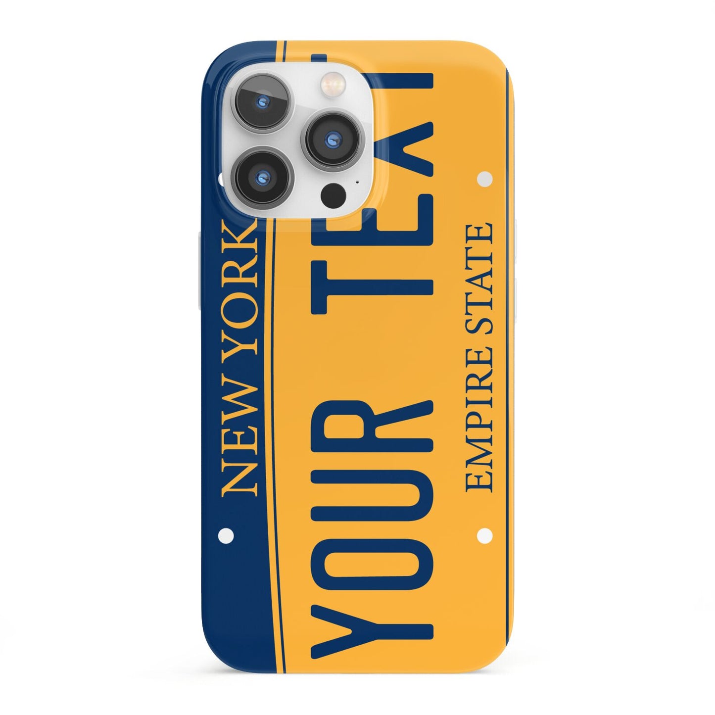 Custom New York License Plate iPhone 13 Pro Full Wrap 3D Snap Case