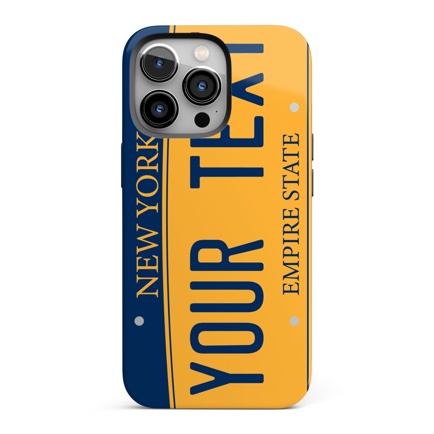 Custom New York License Plate iPhone 13 Pro Full Wrap 3D Tough Case