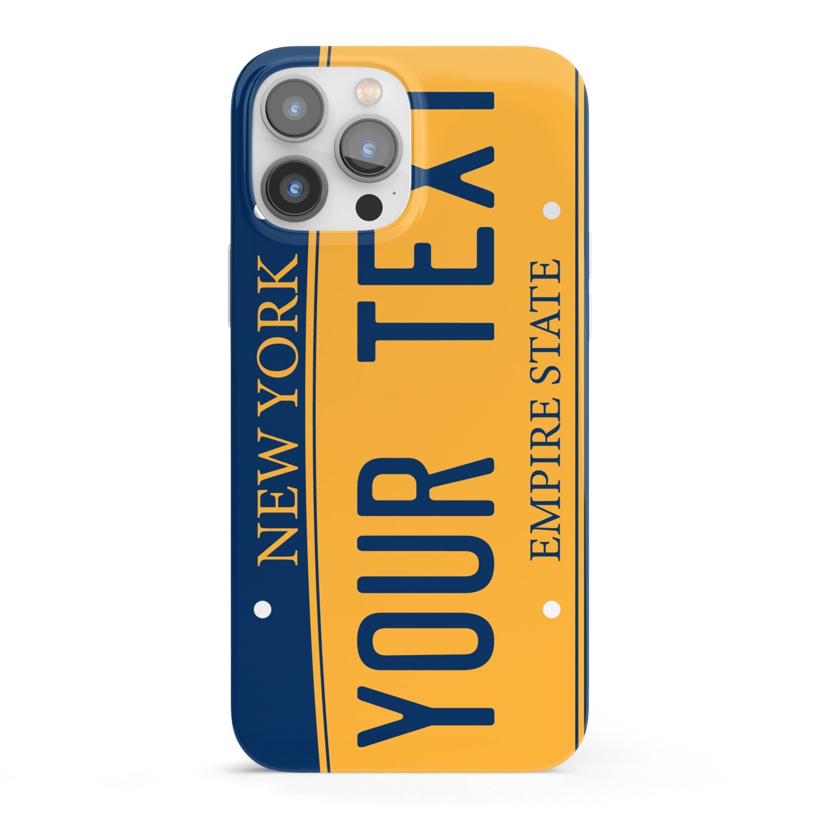 Custom New York License Plate iPhone 13 Pro Max Full Wrap 3D Snap Case