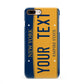 Custom New York License Plate iPhone 8 Plus 3D Snap Case on Gold Phone